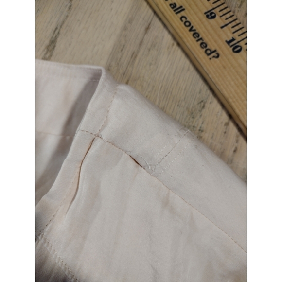 Jennifer Lopez pastel peach waterfall front zip long sleeve jacket shirt - Picture 6 of 11